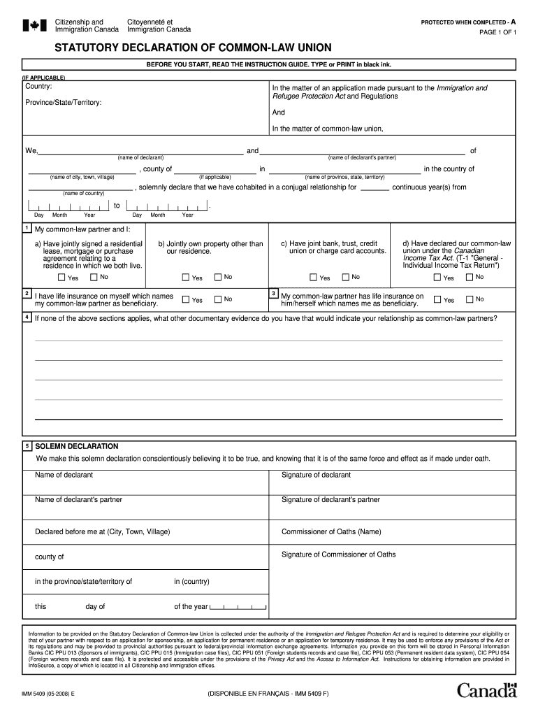 Imm 5409  Form