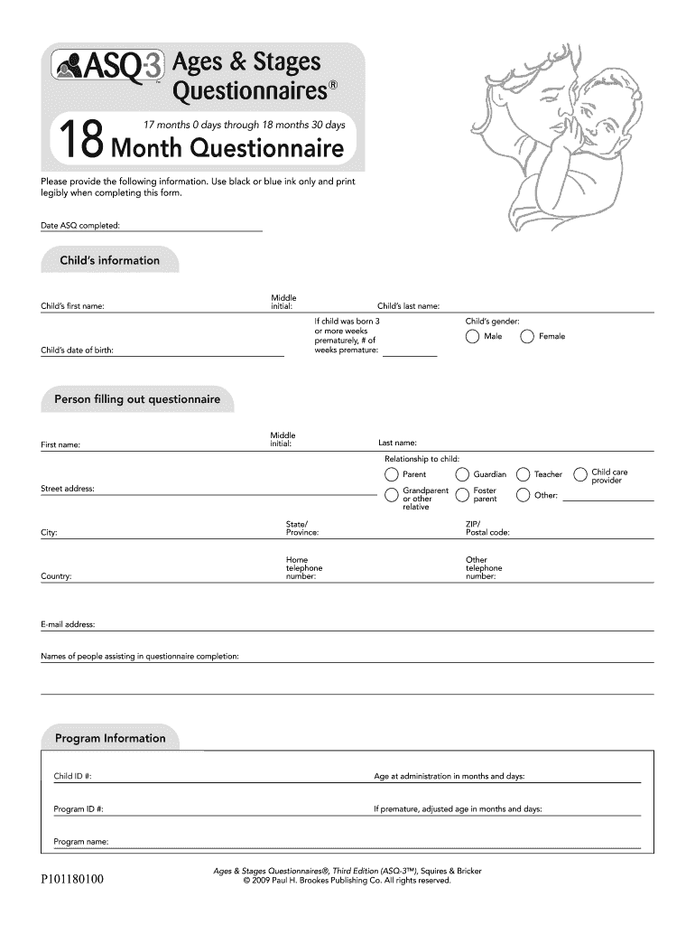 Asq 18 Months  Form