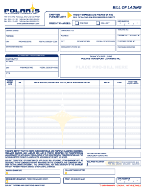 Polaris Transport  Form