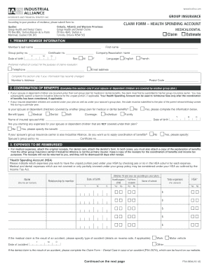 Industrial Alliance Claim Form