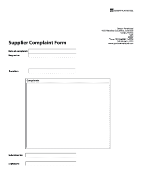 Materia Complaint  Form