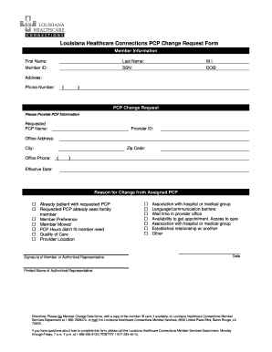 Louisiana Healthcare Connection Form