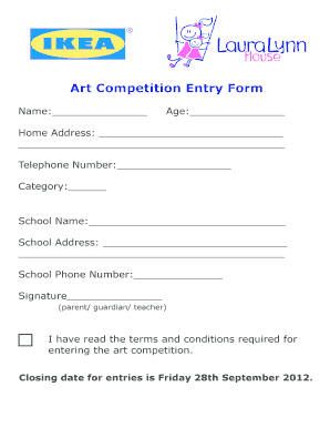 Art Competition Entry Form