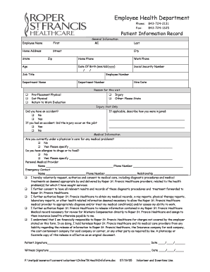 Roper St Francis Doctors Excuse  Form