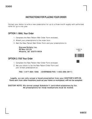 Mail Order Registration Form Express Scripts