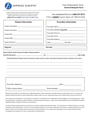 Express Scripts General Request Form