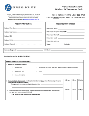 Patches and Express Scripts Form