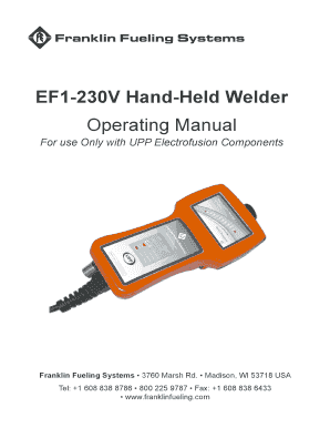 Electrofusion Welder Ef1230v Form