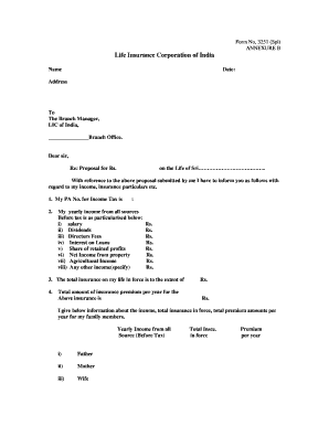 Lic Agent Report Form 380 PDF