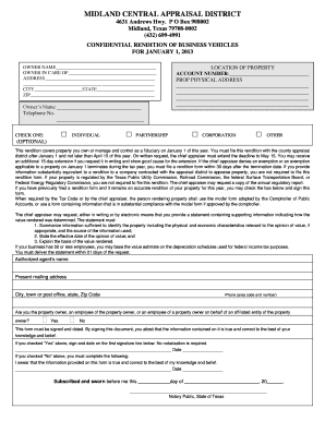 Midland Central Appraisal District Southwest Data Solutions  Form