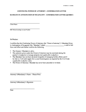 Letter of Attorney  Form