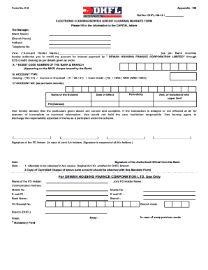 Ecs Mandate  Form