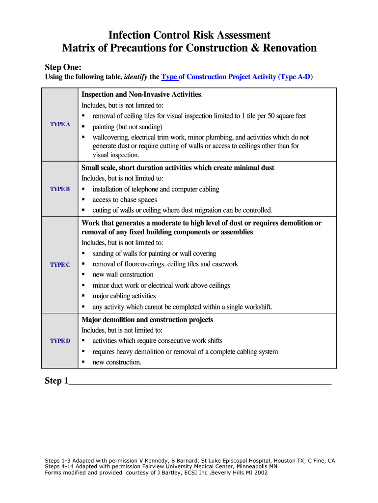 infection control business plan