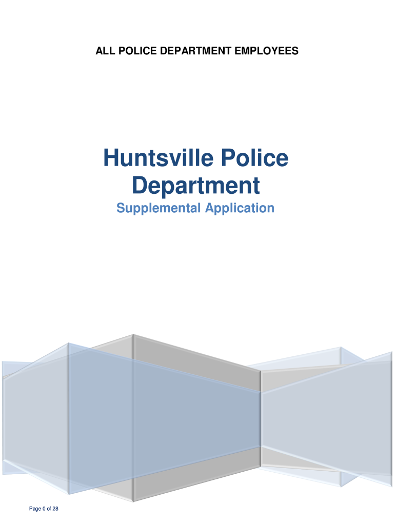 Get and Sign HPD Supplement Application  the Huntsville Police Department  Form