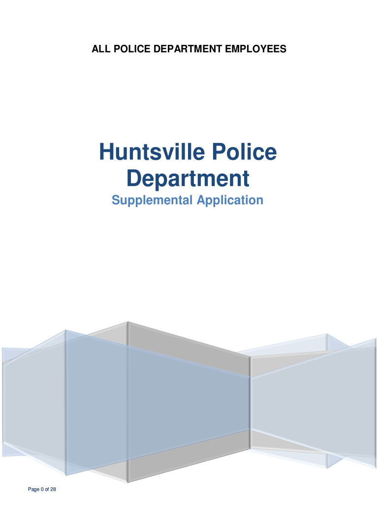 HPD Supplement Application  the Huntsville Police Department  Form