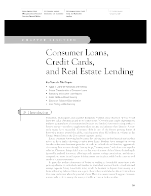 Chapter18 Consumer Loanscredit Cards and Real Estate Lending Form