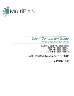 Client Companion Guide for MultiPlan Direct EDI Clients  Form