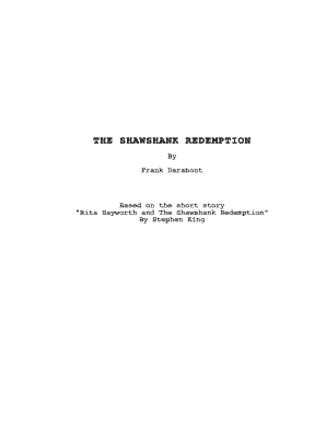 The Shawshank Redemption Screenplay PDF Download  Form