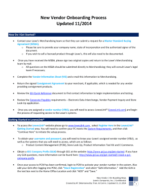 Vendor Onboarding Form PDF