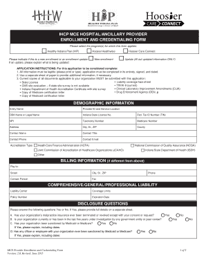 Indiana Medicaid Application PDF  Form