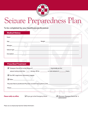 Seizure Preparedness Plan Teva Pharmaceuticals  Form