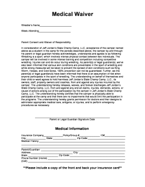 Medical Waiver Form