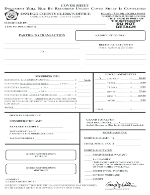Oswego county cover sheet - Fill Out and Sign Printable ...
