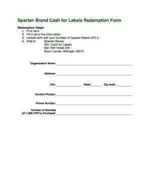 Spartan Cash  Form