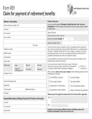 West Midlands Pension Fund Rb1  Form