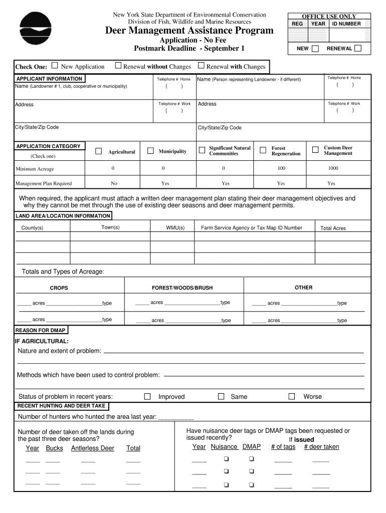 Ny Deer Management Assistance Program  Form