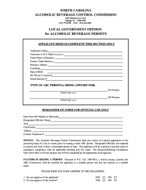 Local Government Opinion Form 001