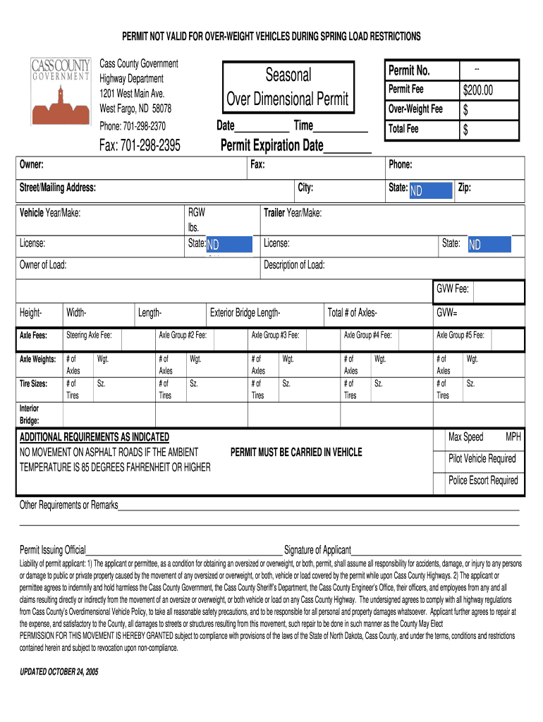  Seasonal Permit 2005-2024