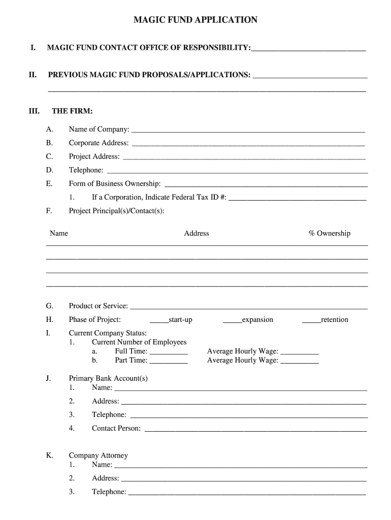 MAGIC Fund Application Form City of Minot, ND Minotnd