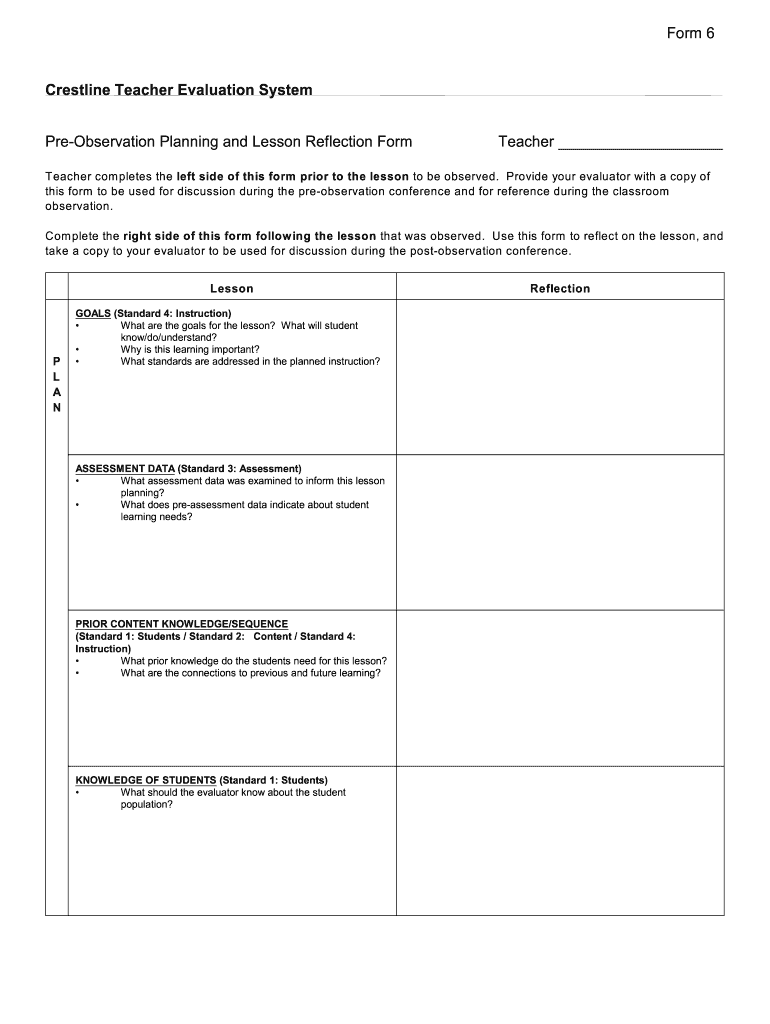 Teacher Observation Form - Fill Out and Sign Printable PDF With Regard To Observation Field Notes Template