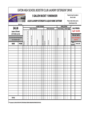 Blank Fundraiser Form for Word