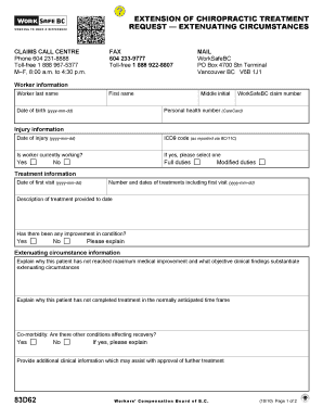 Form 83D62, WorkSafeBC WorkSafeBC Com