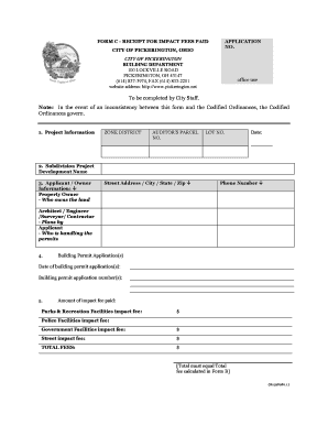 Impact Fee Receipt Surat  Form