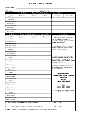 Windshield Survey Template  Form