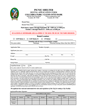 Glenn Otto Community Park  Form