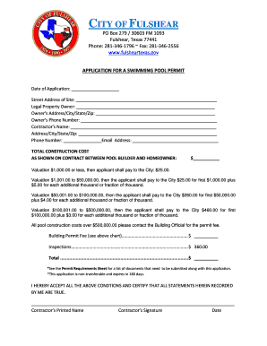 City of Fulshear Permits  Form