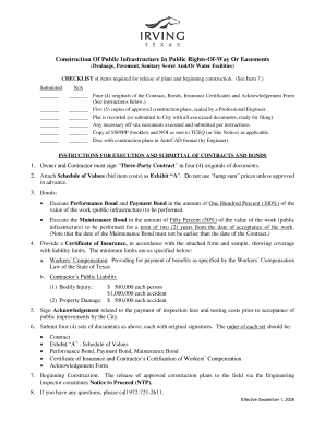 3 Way Contract City of Irving, Texas  Form