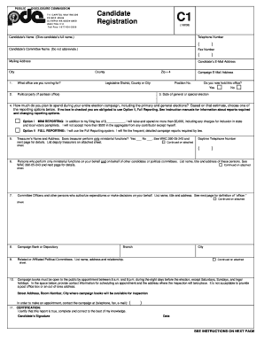 PDC Form C1 Candidate Registration Wei Sos Wa