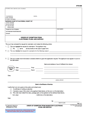 Efs Exemption Forms Form