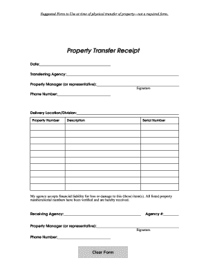 Transfer of Property Form