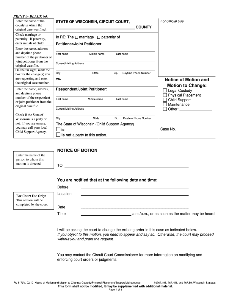 Get and Sign Fa 4170v 2010 Form