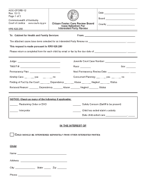 Get and Sign Citizen Selection 2013 Form