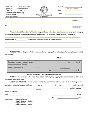 Aoc 135 Ky  Form