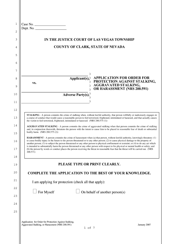  Application  the Clark County Courts in Las Vegas  Clarkcountycourts 2007-2024