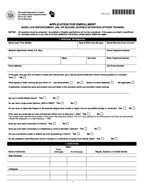 DJLE 327 Application for Enrollment Gtc  Form