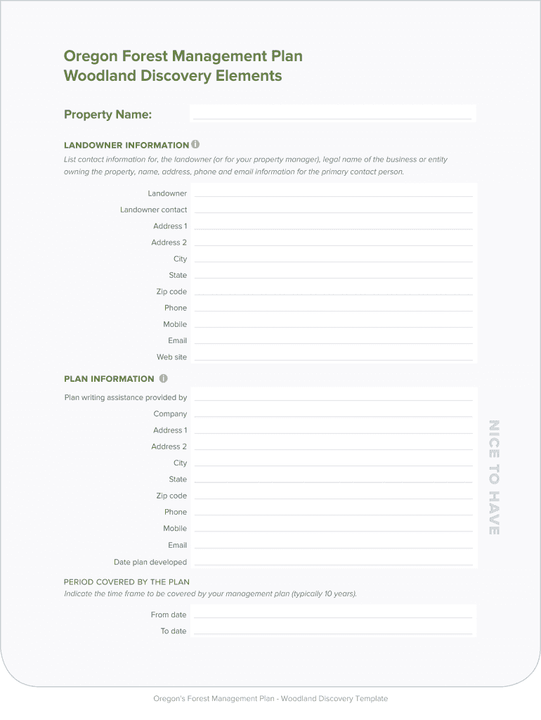 Oregon Woodland Discovery Template Oregon State University Outreach Oregonstate  Form